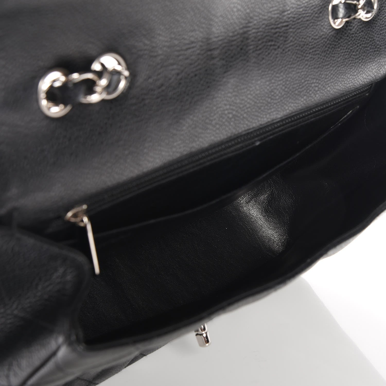 Chanel Caviar Quilted Jumbo Single Flap Black 5 of 7