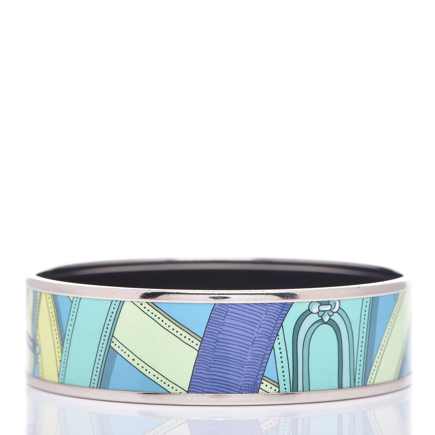 Hermes Enamel Printed Wide Cavalcadour Bracelet 65 3 of 6