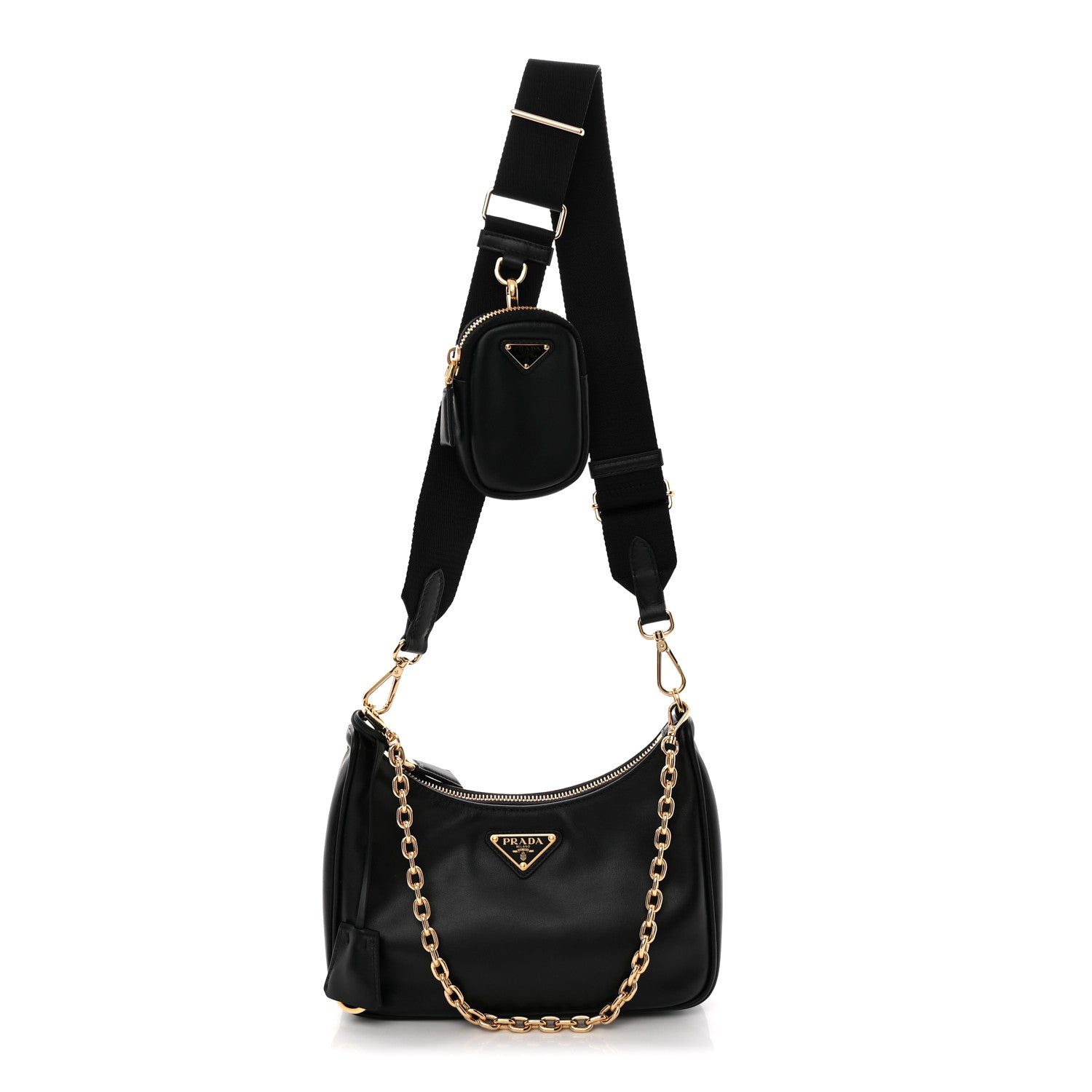 Prada Vitello Re-Edition 2005 Shoulder Bag Black 1 of 11