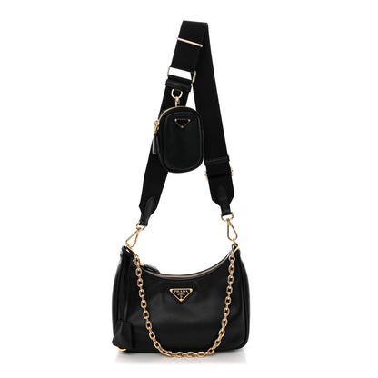 Prada Vitello Re-Edition 2005 Shoulder Bag Black 1 of 11