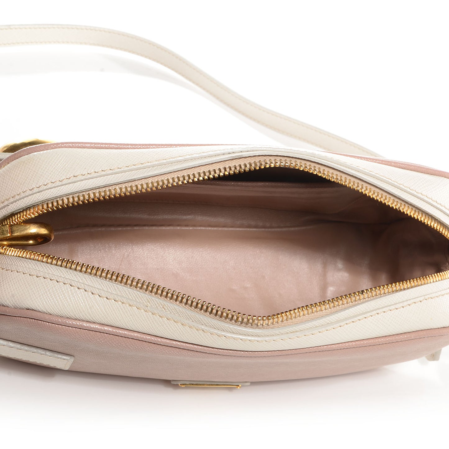 Saffiano Lux Pochette Cammeo Talco