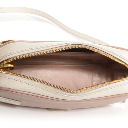 Prada Saffiano Lux Pochette Cammeo Talco 5 of 9