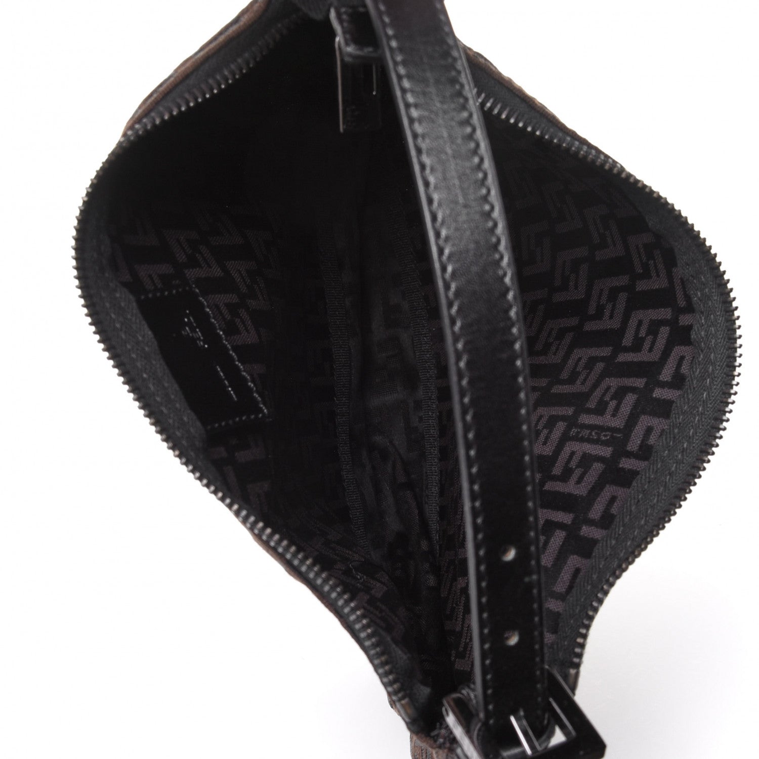 Fendi Zucchino Mini Pochette Tobacco Moro 4 of 4