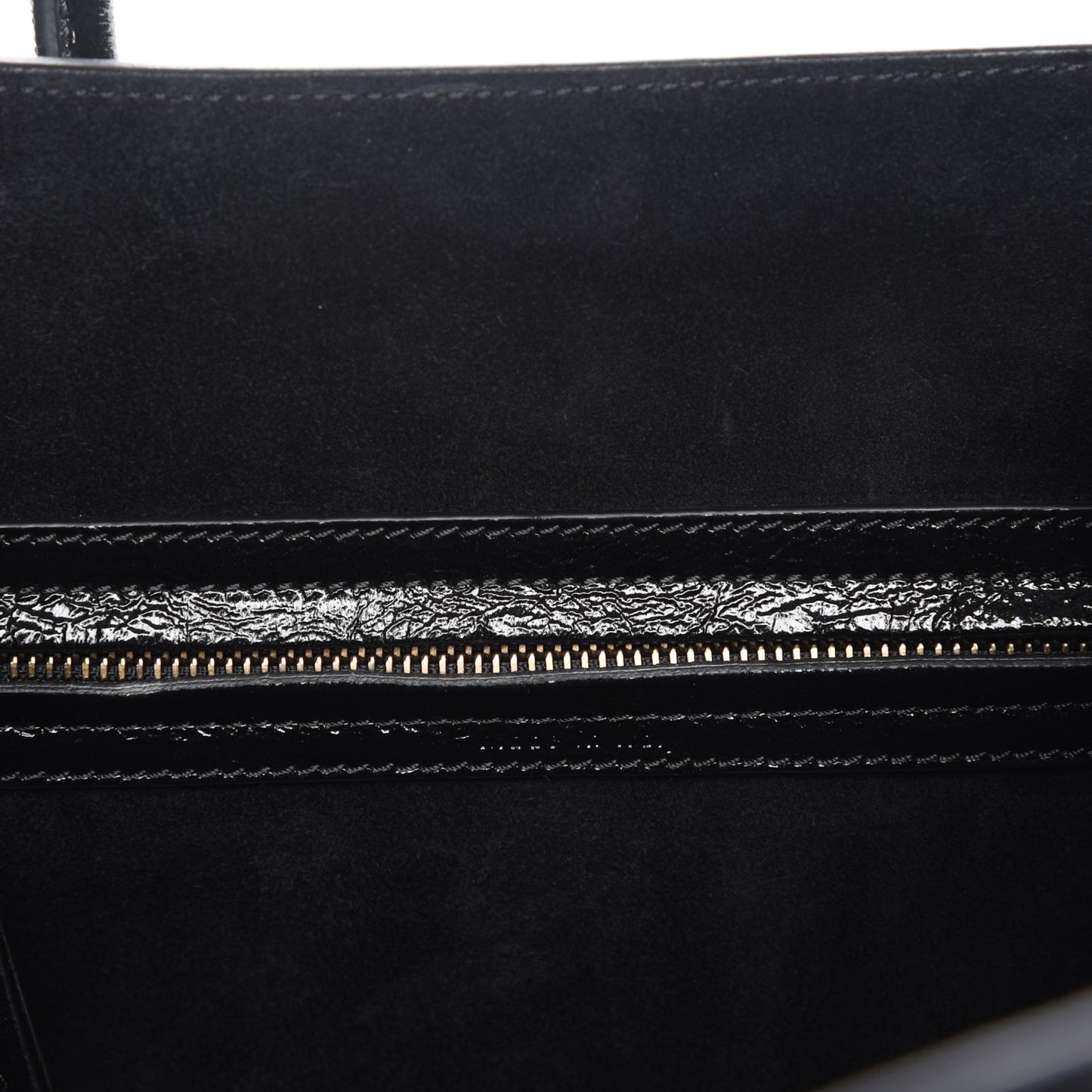 Shiny Goatskin Medium Phantom Luggage Black