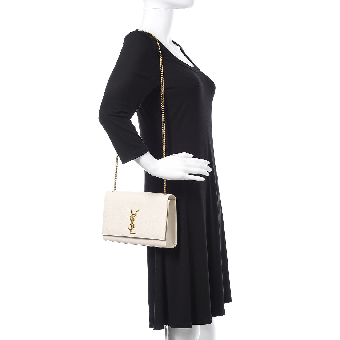 Grain De Poudre Medium Classic Monogram Kate Satchel Porcellana