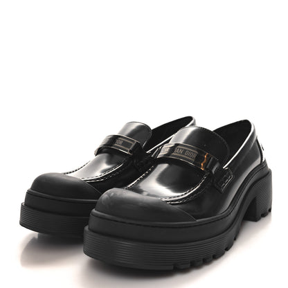 Christian Dior Brushed Calfskin Dior Code Lug Sole Platform 35mm Loafers 40 Black 3 of 8