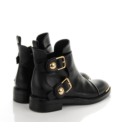 Louis Vuitton Calfskin Valley Flat Ankle Boots 38.5 Black 5 of 11