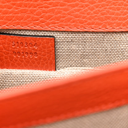 Gucci Dollar Calfskin Small Interlocking G Shoulder Bag Sun Orange 7 of 14