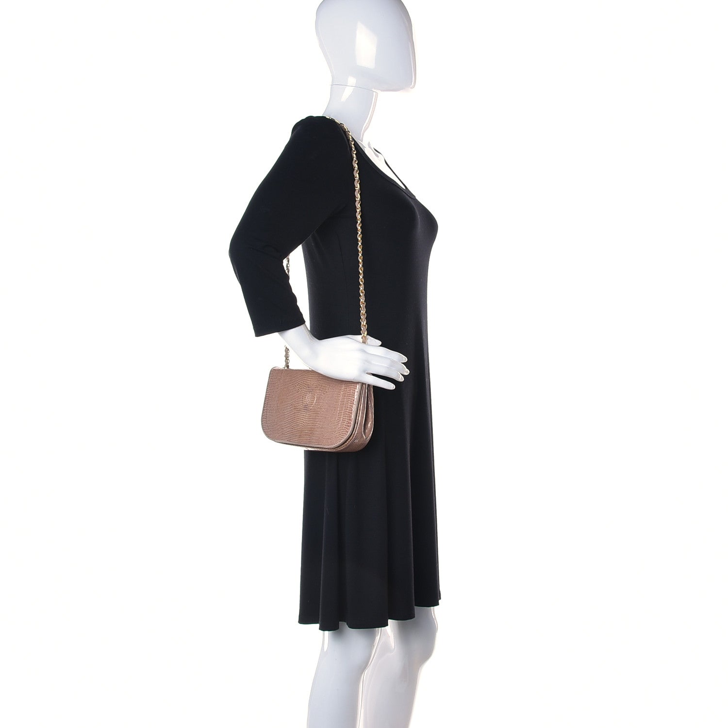 Chanel Snakeskin Flap Brown 2 of 10