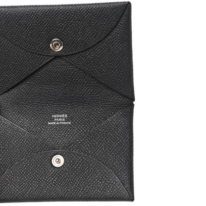 Hermes Epsom Calvi Card Case Black 5 of 8