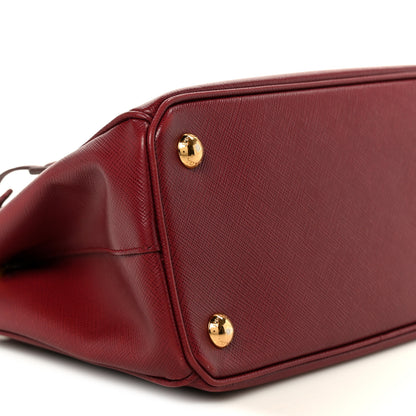 Prada Saffiano Lux Small Galleria Double Zip Tote Cerise 9 of 10