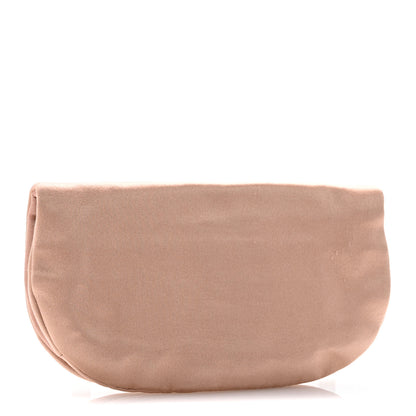 Saint Laurent Satin Embellished Evening Clutch Pink 3 of 10