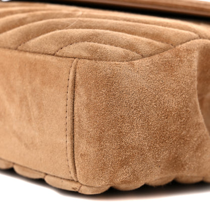Saint Laurent Suede Matelasse Chevron Monogram Medium College Bag Cinnamon 10 of 11