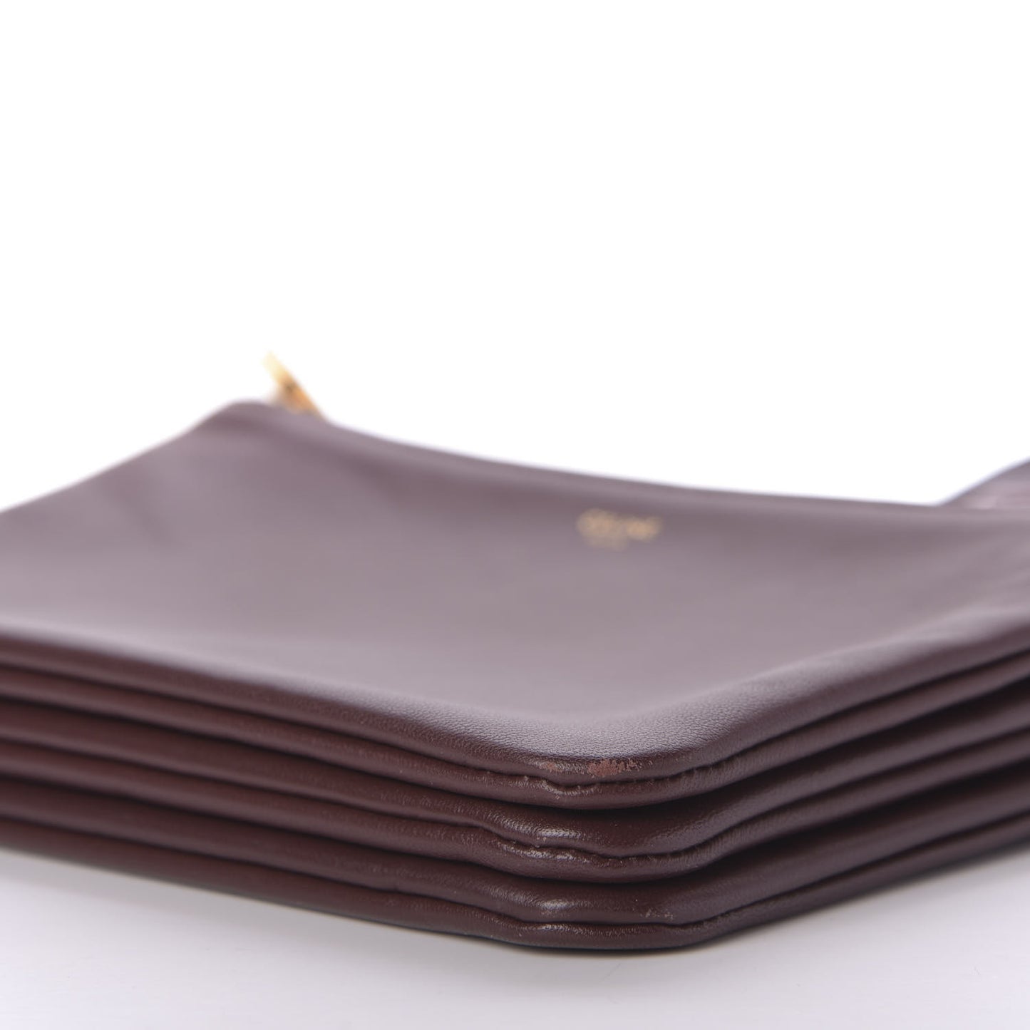 Smooth Lambskin Small Trio Crossbody Bag Burgundy