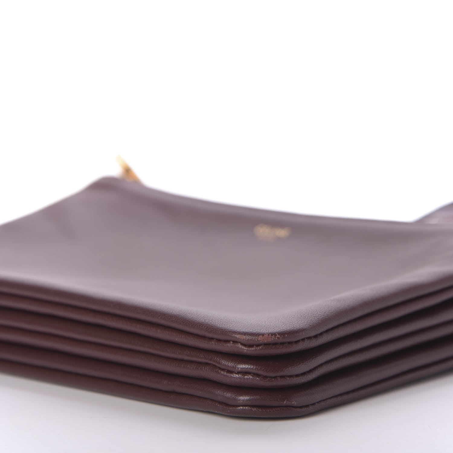 Celine Smooth Lambskin Small Trio Crossbody Bag Burgundy 7 of 10