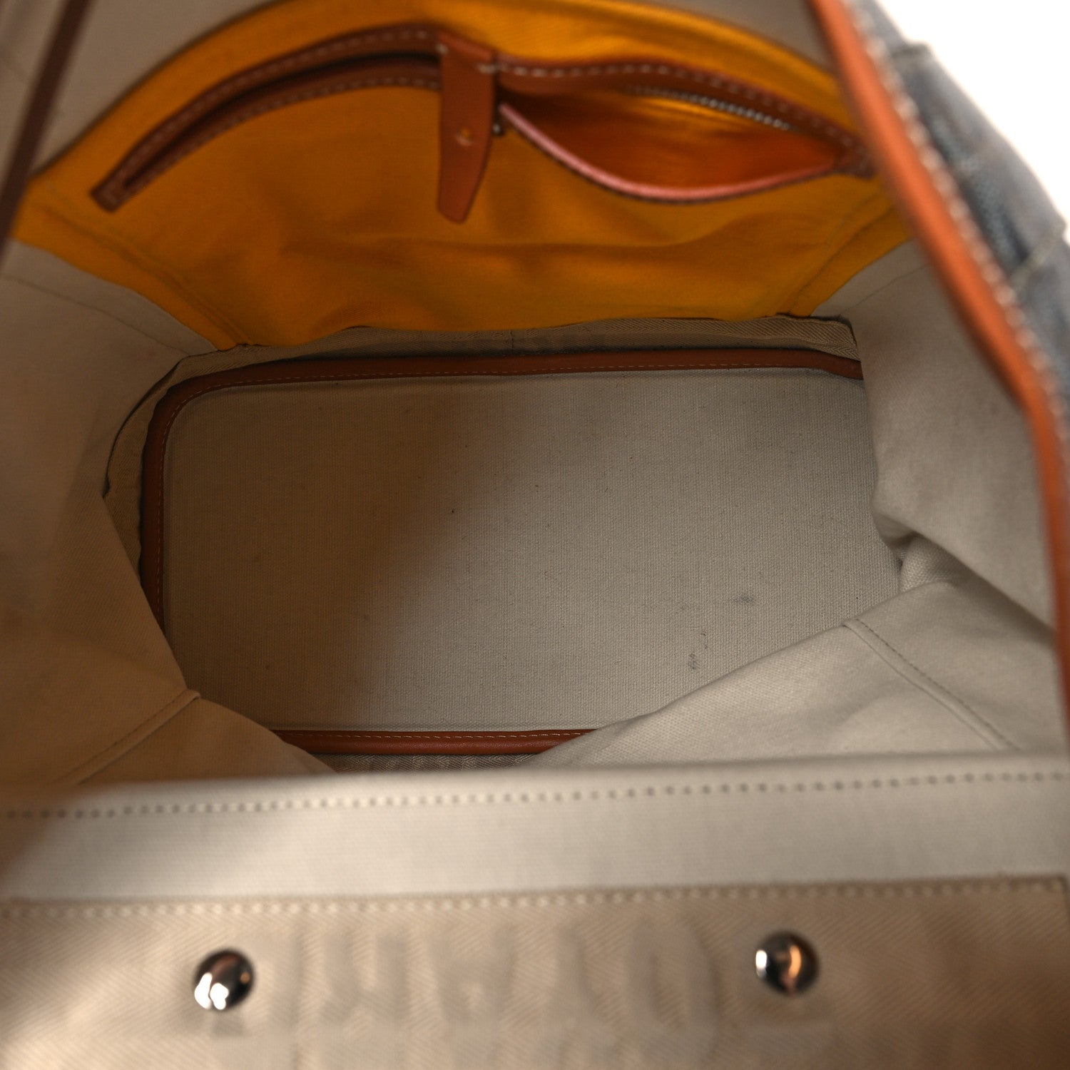 Goyard Goyardine Calfskin Alpin MM Backpack Gold Black 6 of 15