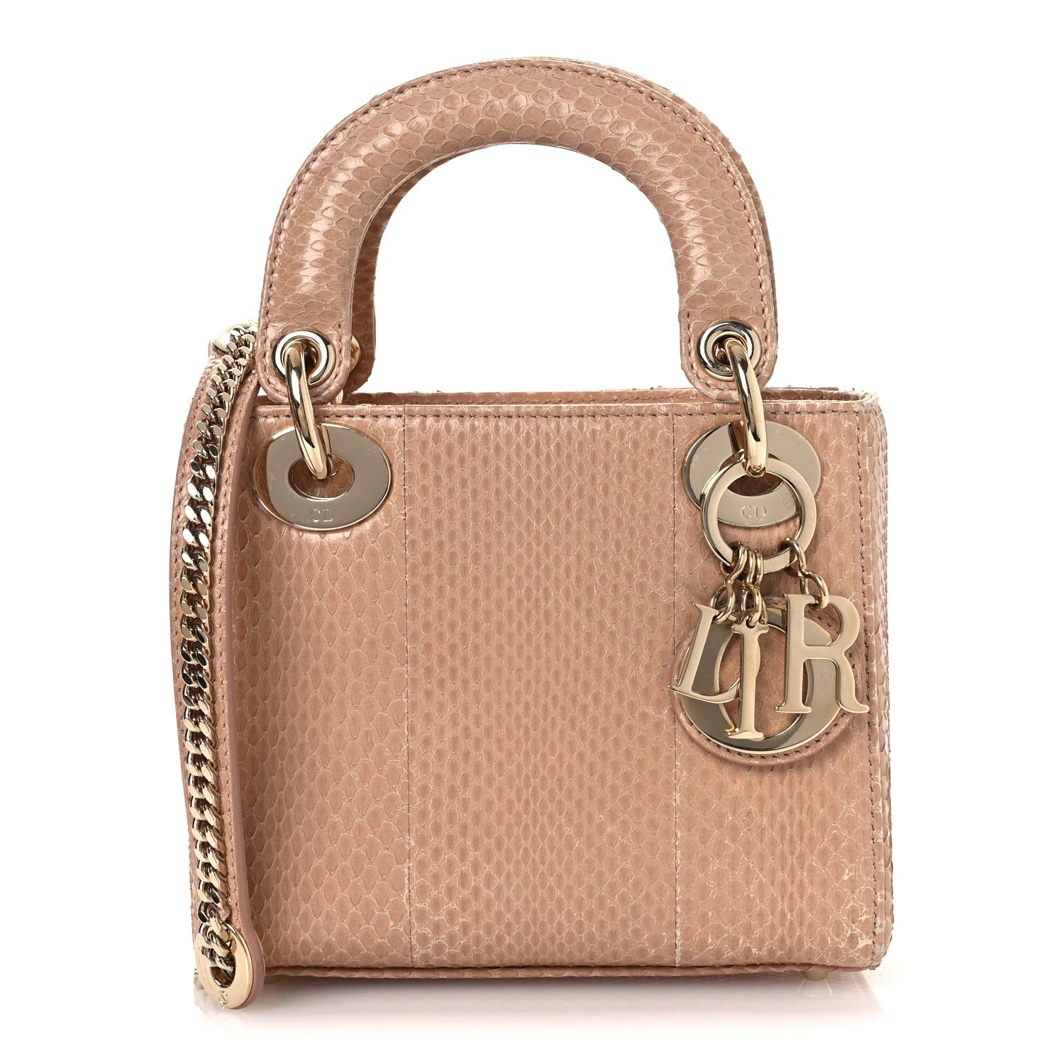 Christian Dior Snakeskin Mini Lady Dior Beige 1 of 14
