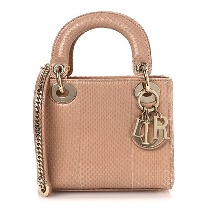 Christian Dior Snakeskin Mini Lady Dior Beige 1 of 14