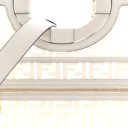 Fendi TPU FF Vitello Century Plexiglass Medium Runaway Shopper Tote White 8 of 15