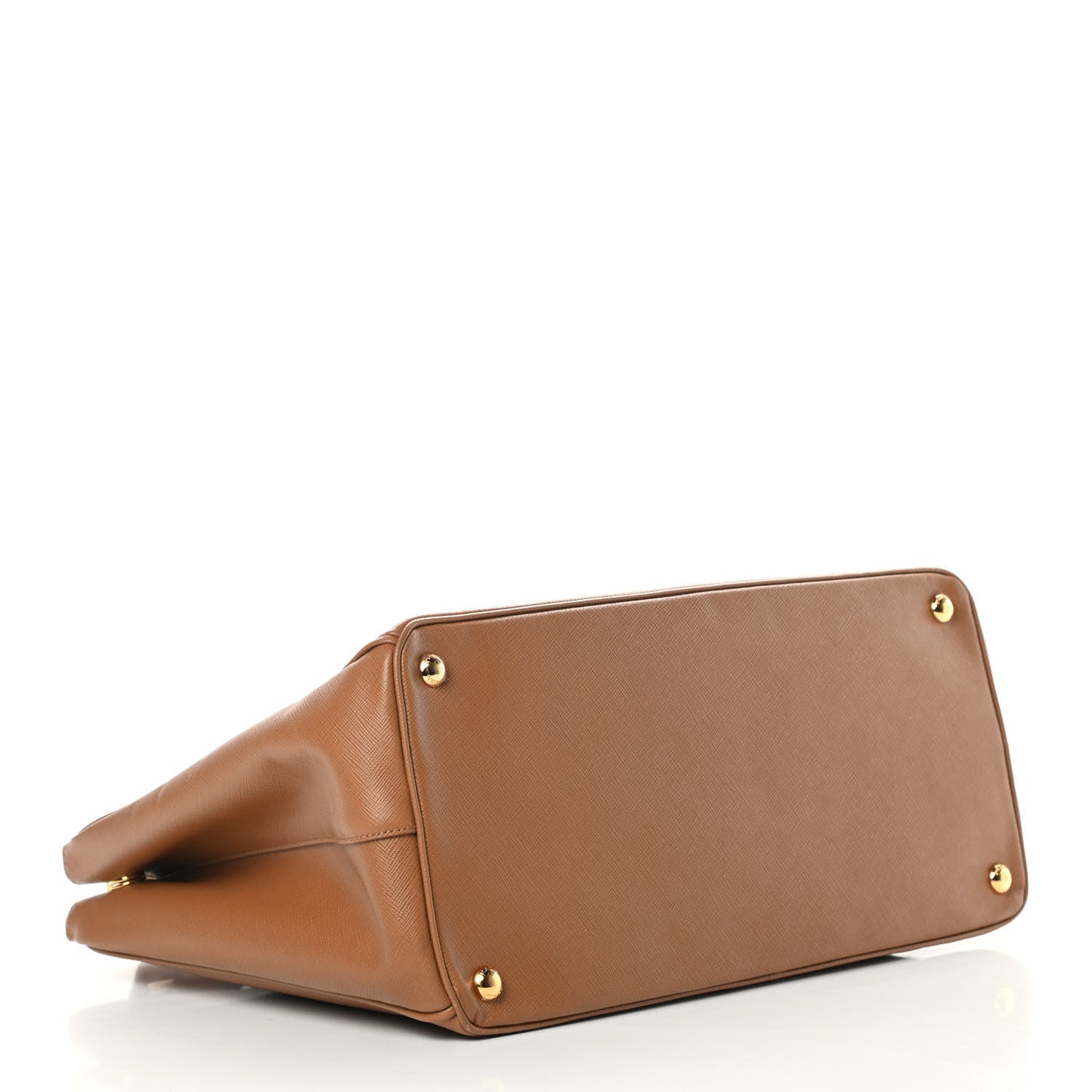 Saffiano Medium Galleria Double Zip Tote Caramel