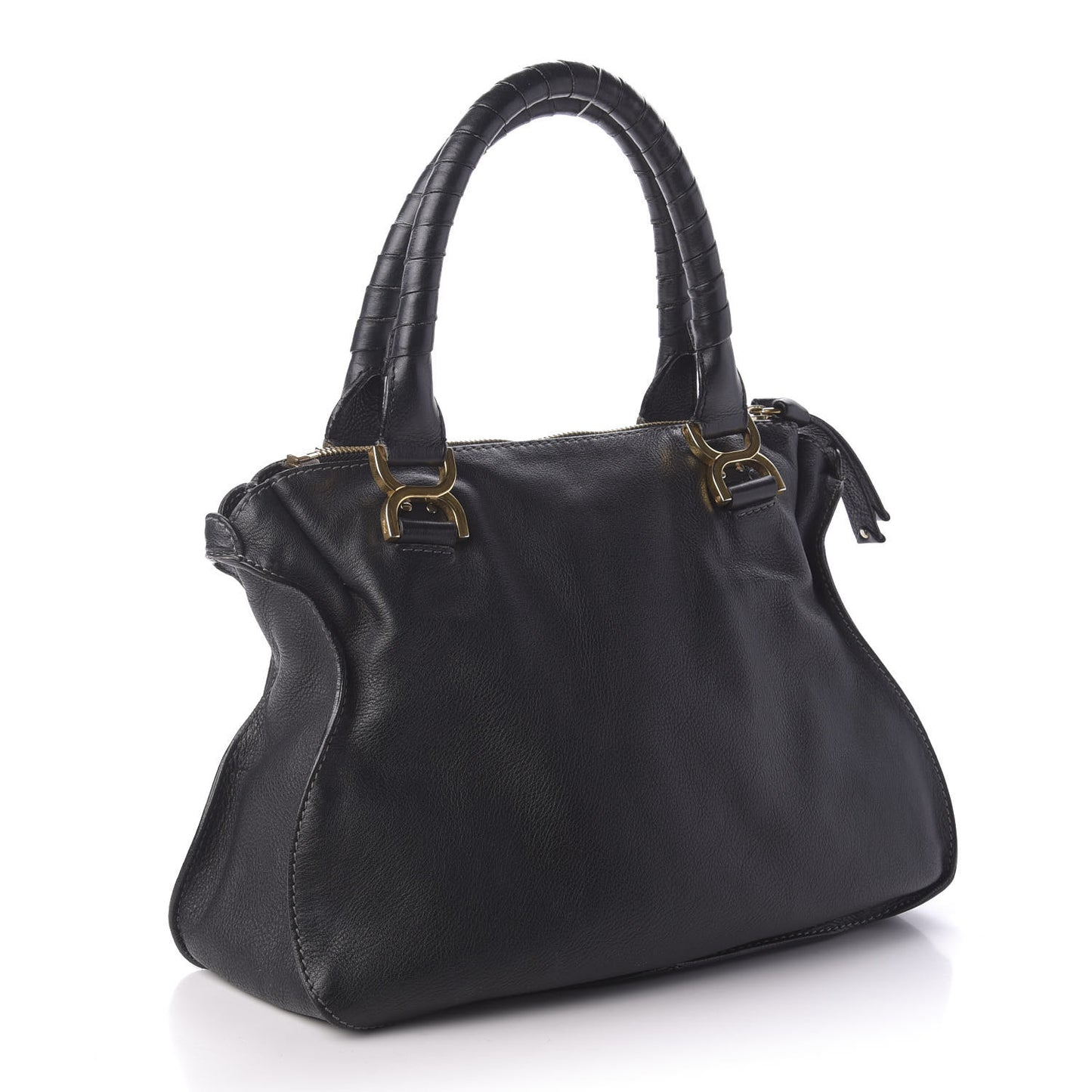 Calfskin Medium Marcie Satchel Black