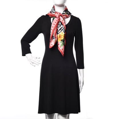 Gucci Silk Garden Print Shawl Black 2 of 6