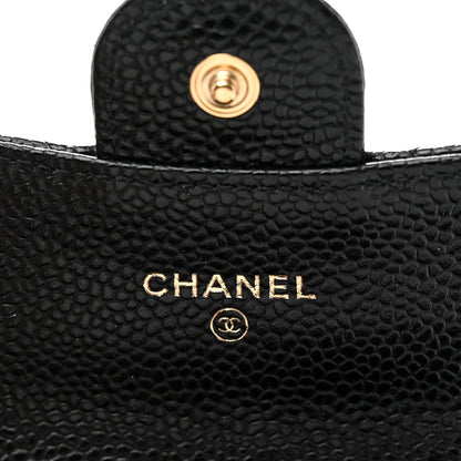 Chanel Caviar Quilted Flap Card Holder Black 7 of 8