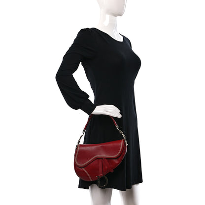 Christian Dior Calfskin Saddle Bag Red 2 of 7