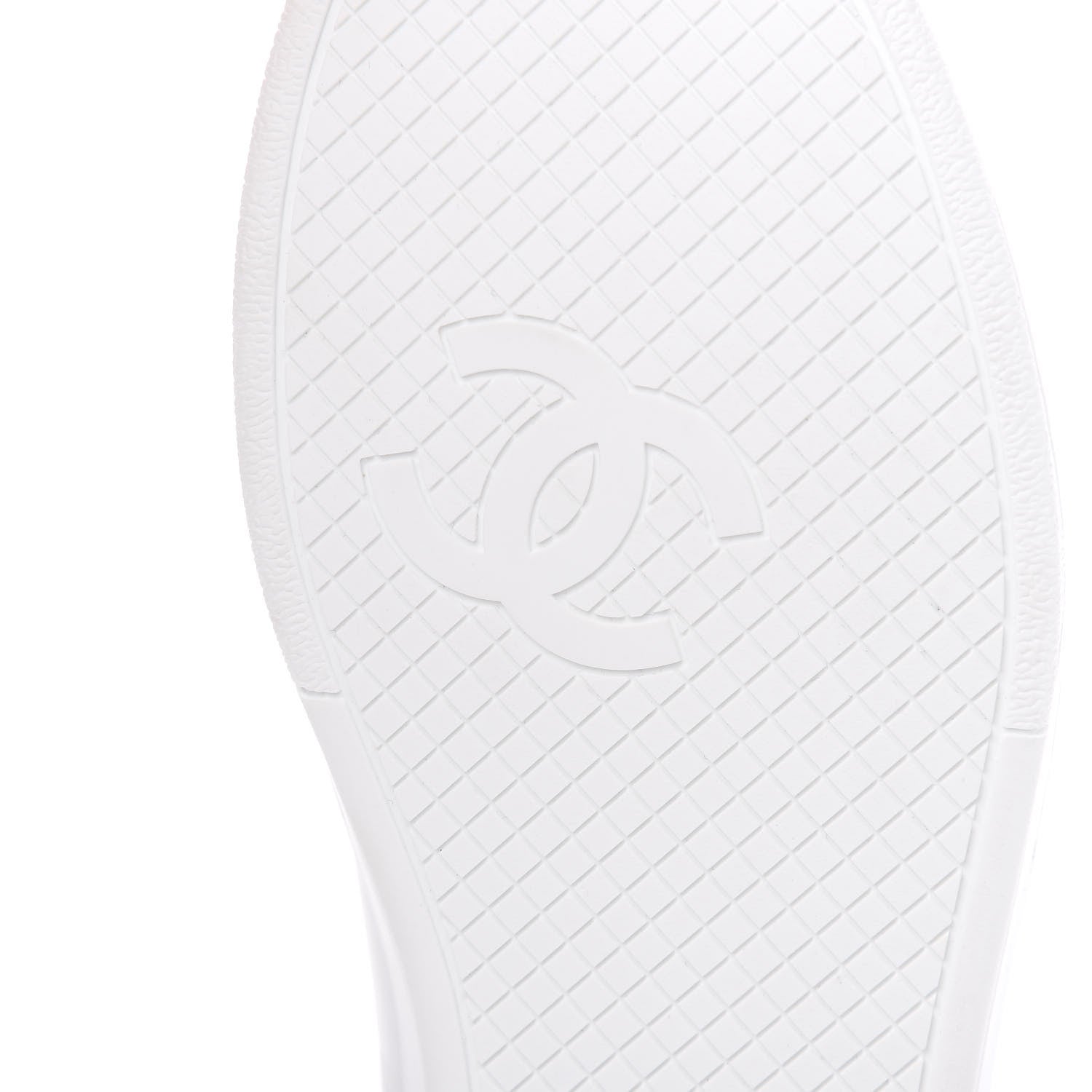 Chanel Calfskin CC Womens Sneakers 38 White 8 of 9