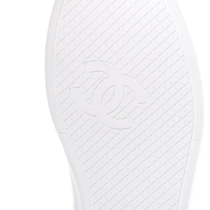 Chanel Calfskin CC Womens Sneakers 38 White 8 of 9