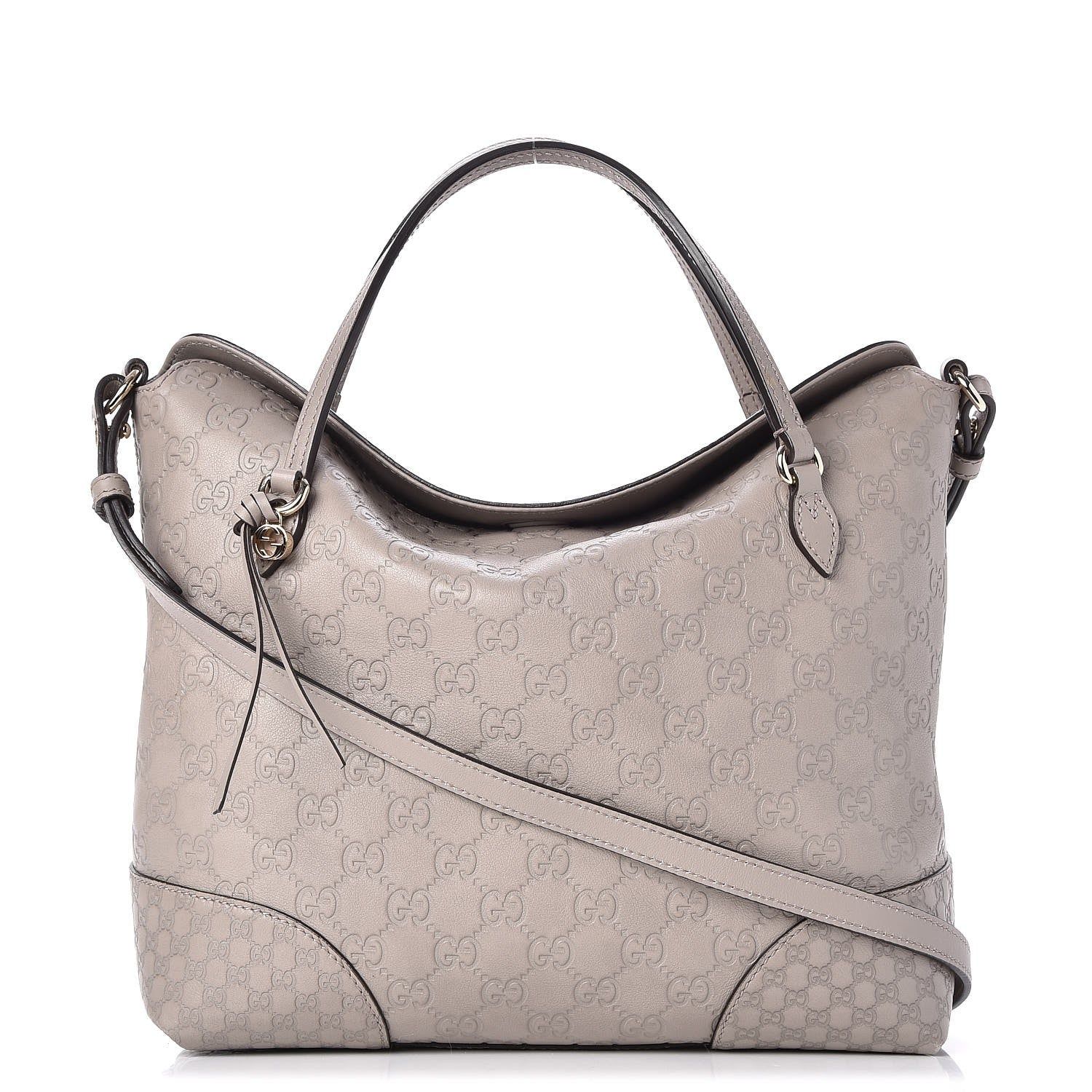 Gucci Guccissima Medium Bree Foldover Tote Storm Grey 1 of 7