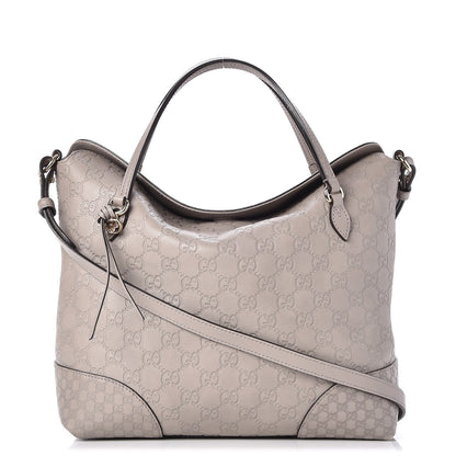 Gucci Guccissima Medium Bree Foldover Tote Storm Grey 1 of 7