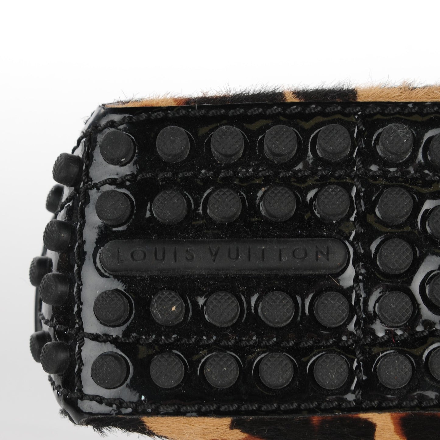 Pony Hair Leopard Lombok Mocassin Loafers 38.5 Black
