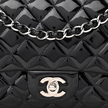 Chanel Patent Quilted Medium Double Flap Black 8 of 10