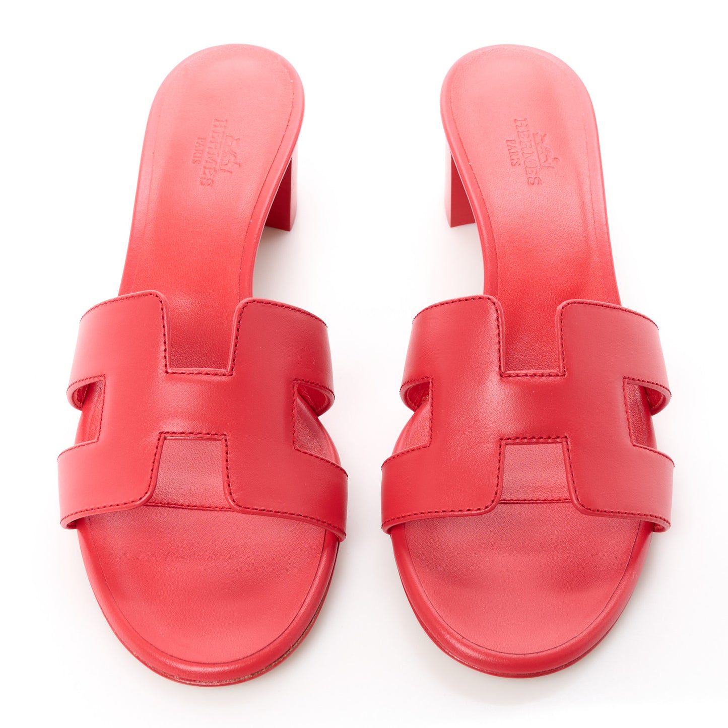 Calfskin Oasis Sandals 37.5 Rouge Rubis