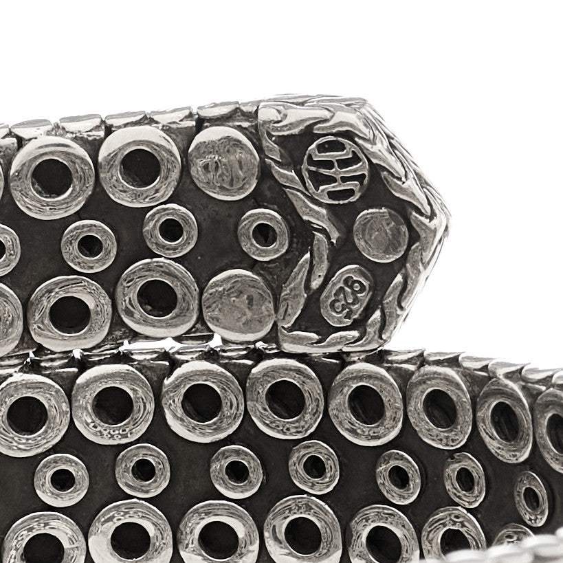 Sterling Silver Dot Triple Coil Bracelet