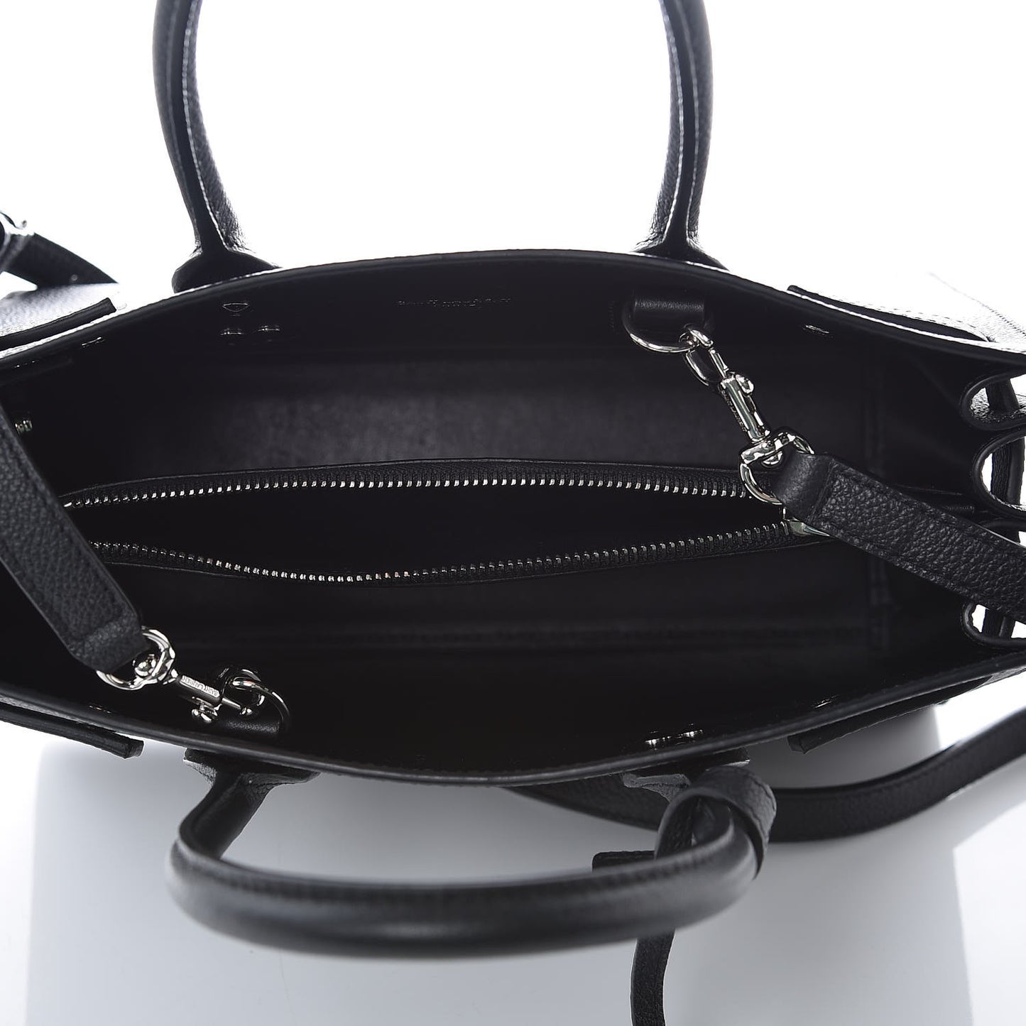 Grained Calfskin Baby Sac De Jour Black