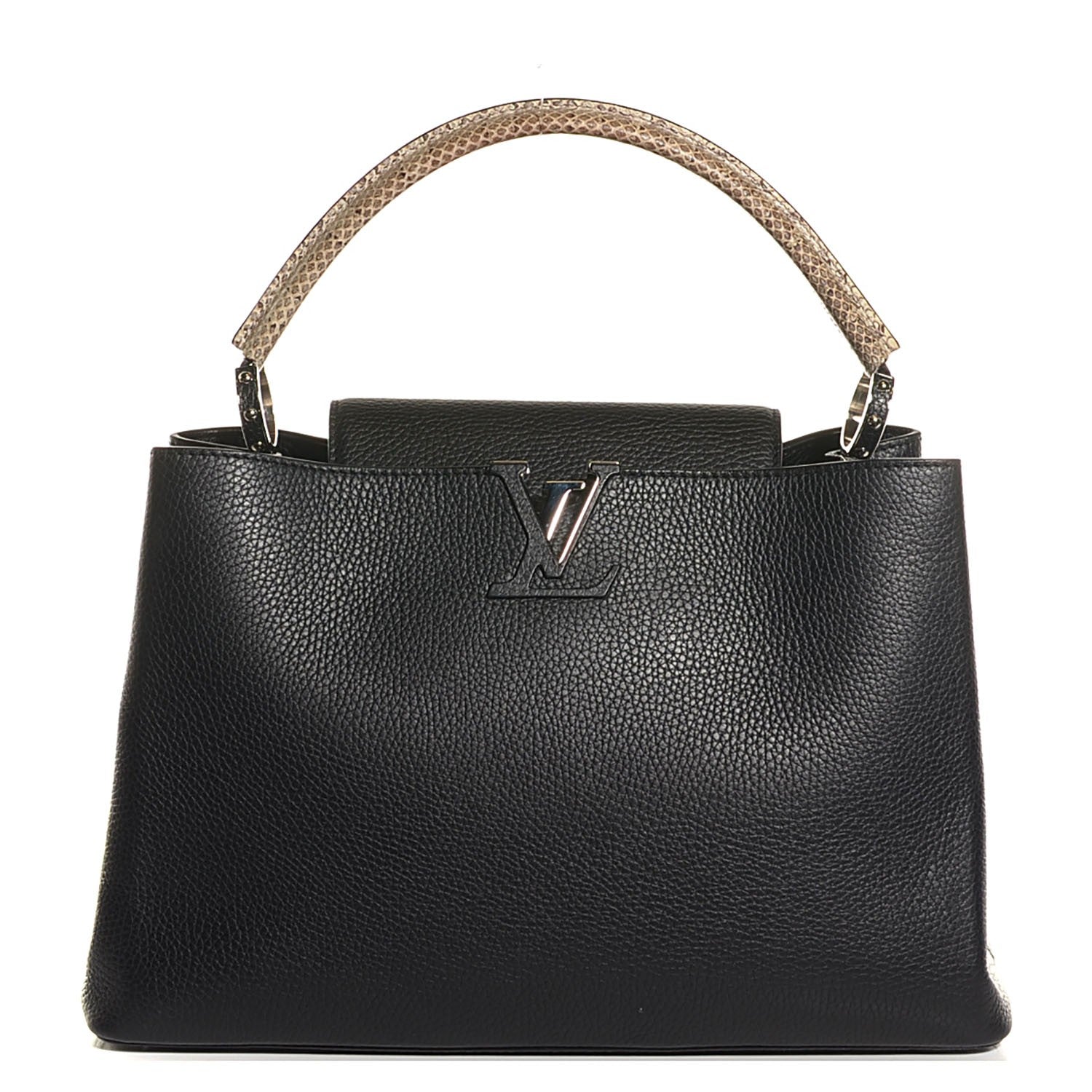 Louis Vuitton Taurillon Ayers Capucines MM Black 1 of 7