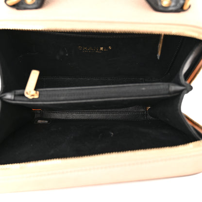 Chanel Caviar Quilted Medium CC Filigree Vanity Case Beige Black 5 of 14