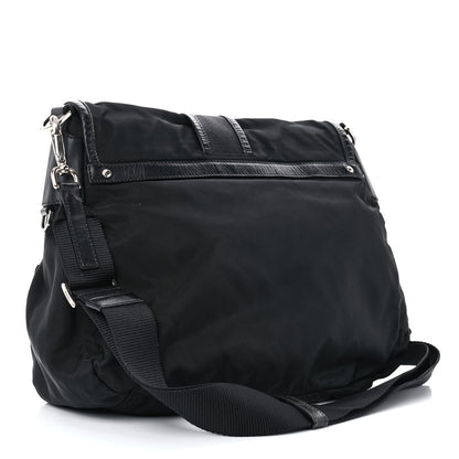 Prada Nylon Saffiano Vela Messenger Bag Black 2 of 10