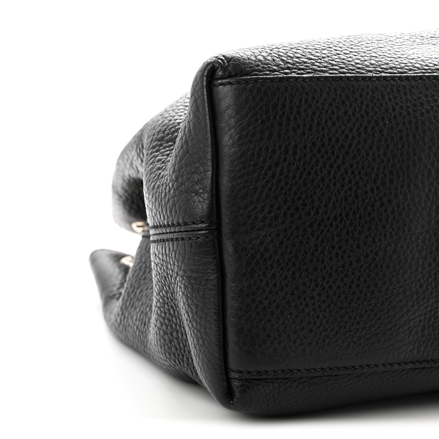 Gucci Pebbled Calfskin Medium Soho Chain Shoulder Bag Black 9 of 13