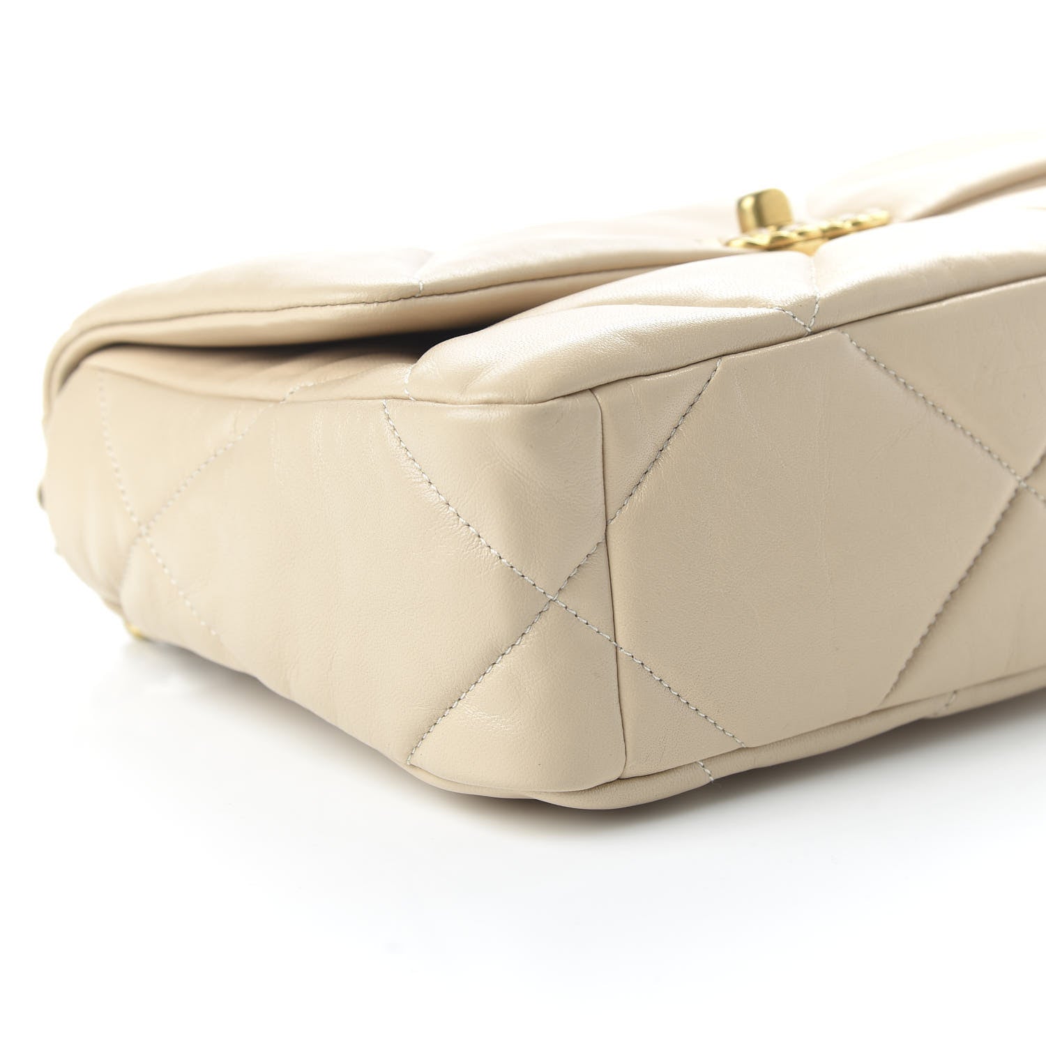Chanel Lambskin Quilted Medium 19 Flap Beige 6 of 10