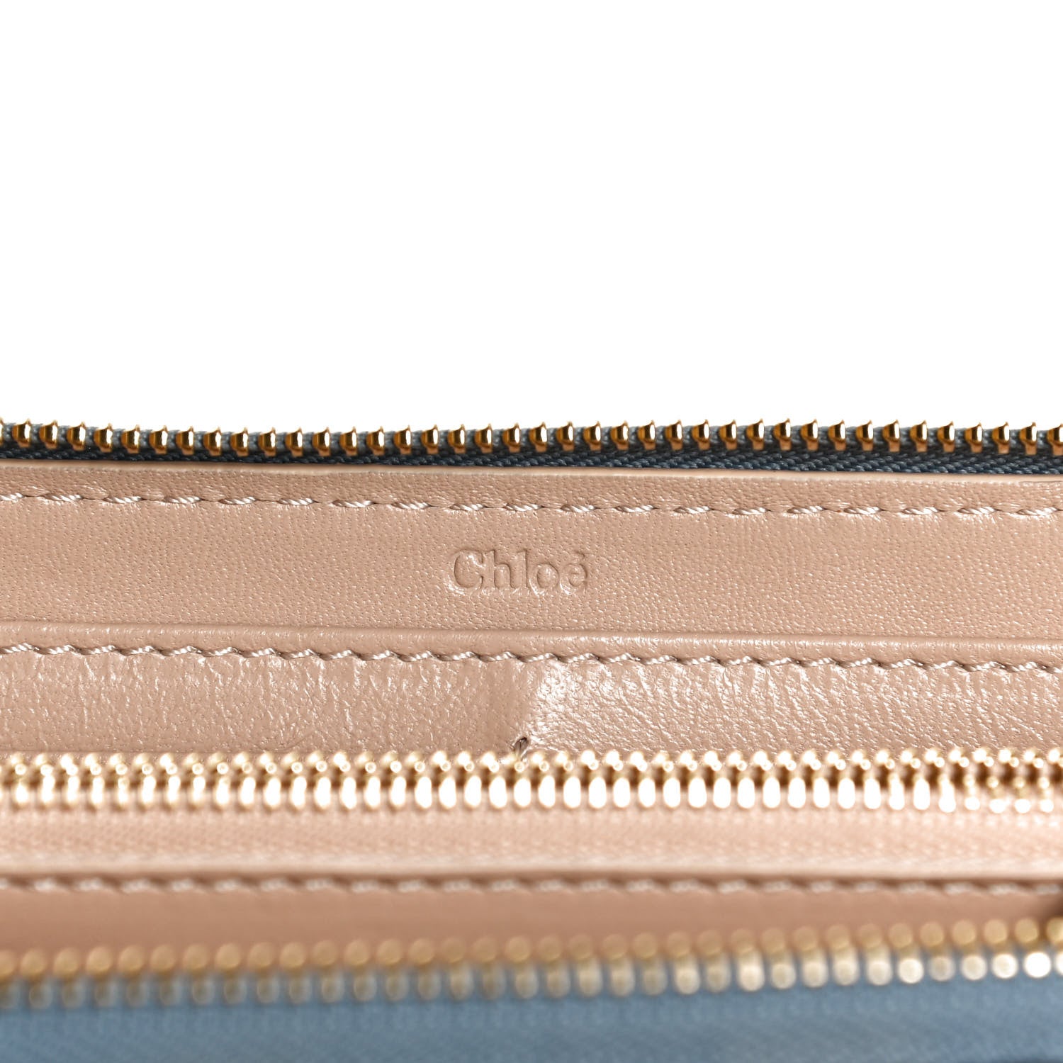 Chloe Grained Calfskin Marcie Long Zip Around Wallet Cloudy Blue 6 of 8