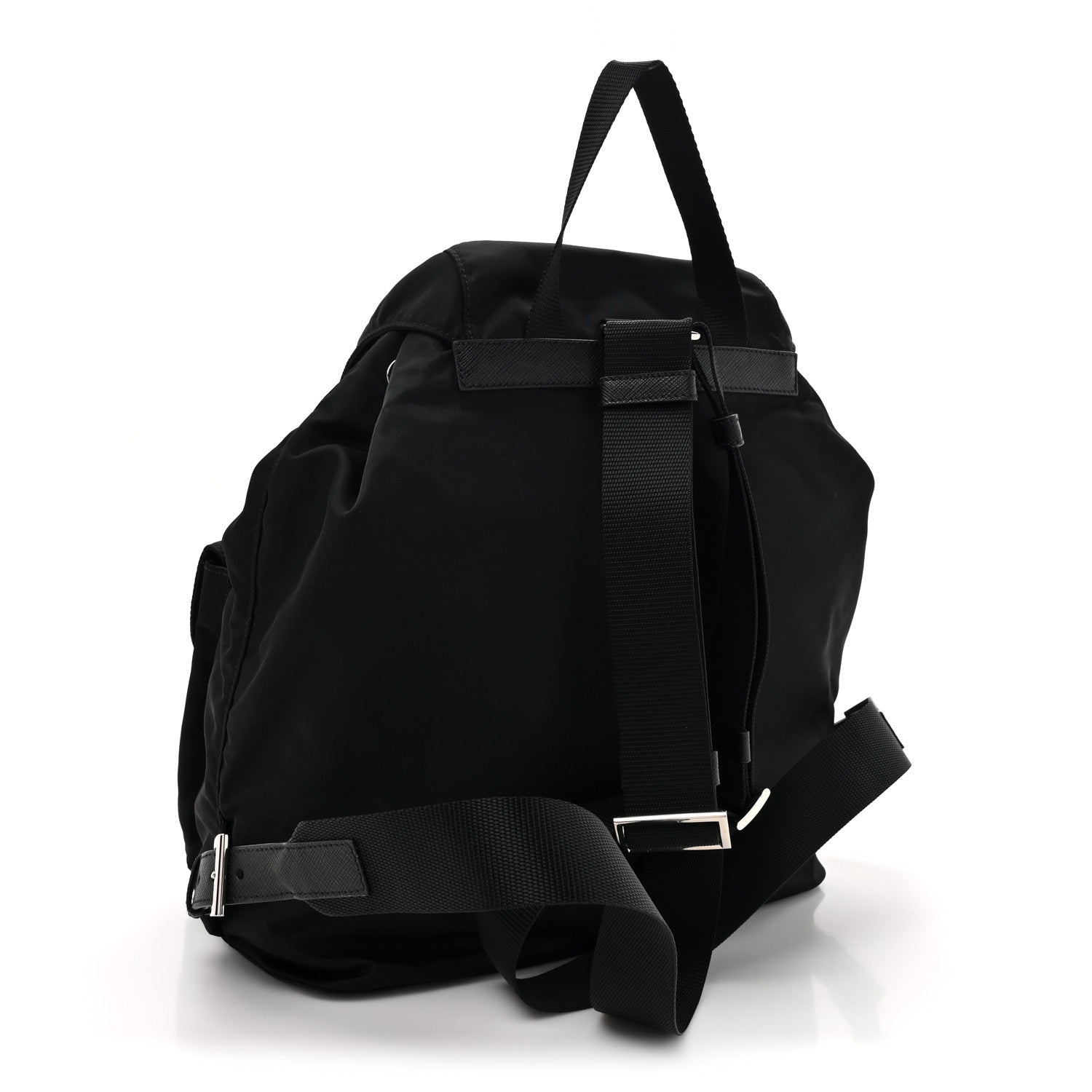 Prada Nylon Vela Saffiano Medium Backpack Black 3 of 10
