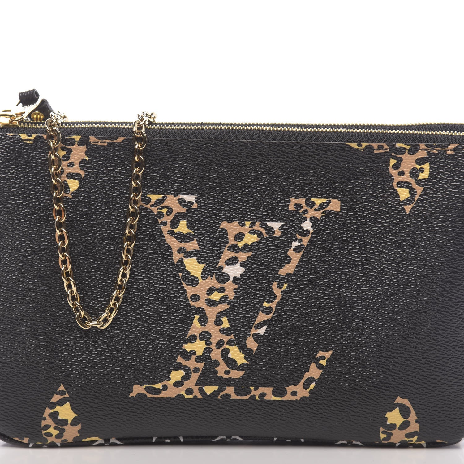 Louis Vuitton Monogram Giant Jungle Pochette Double Zip Black 10 of 11