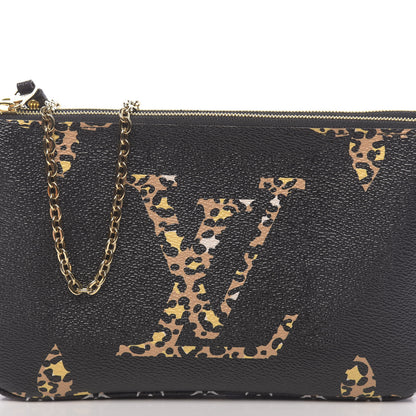 Louis Vuitton Monogram Giant Jungle Pochette Double Zip Black 10 of 11