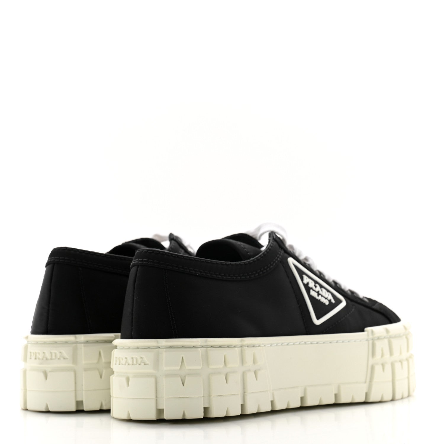 Prada Re-Nylon Gabardine Triangle Logo Double Wheel 50mm Sneakers 37 Black 4 of 8
