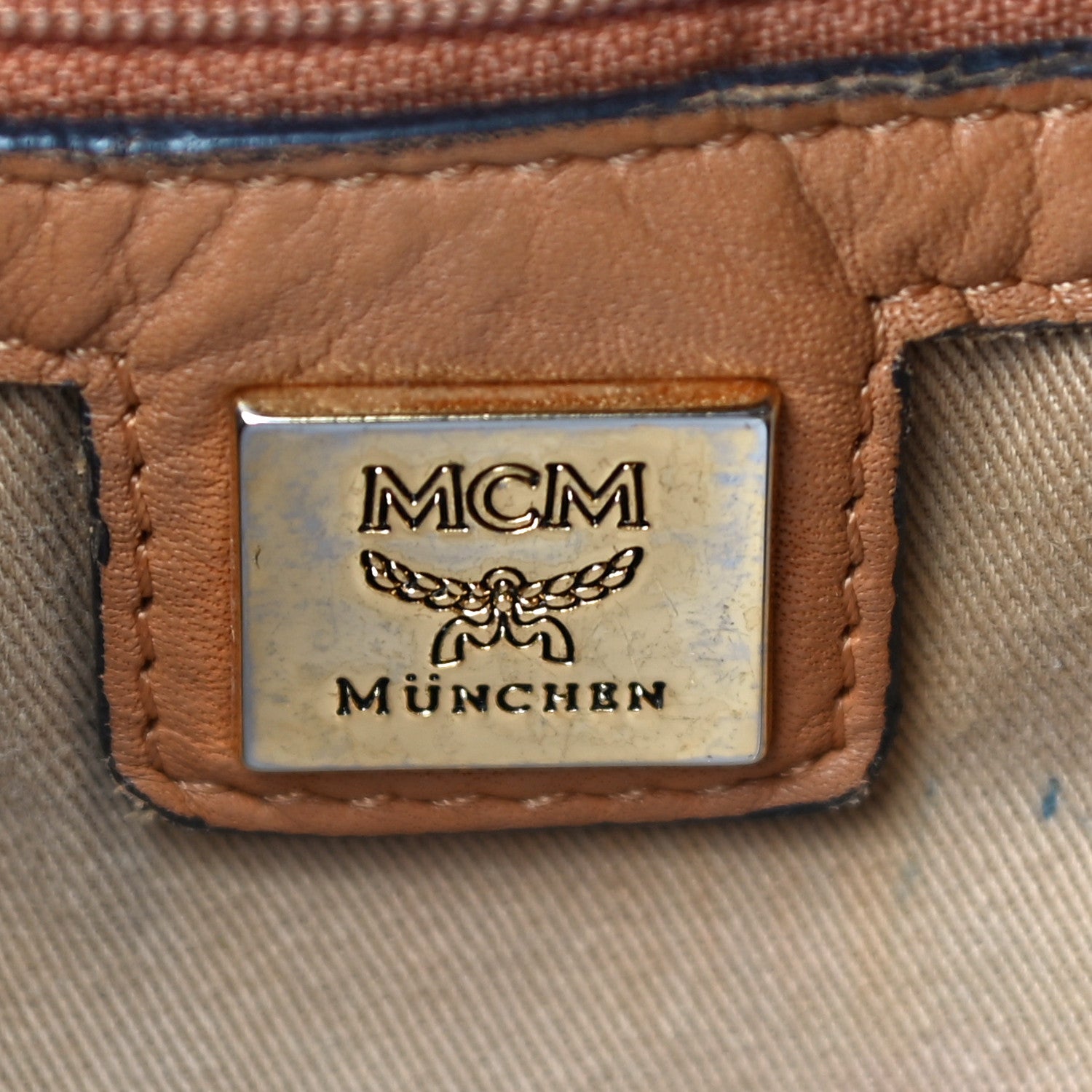 MCM Visetos Essential Drawstring Bucket Bag Cognac 6 of 21