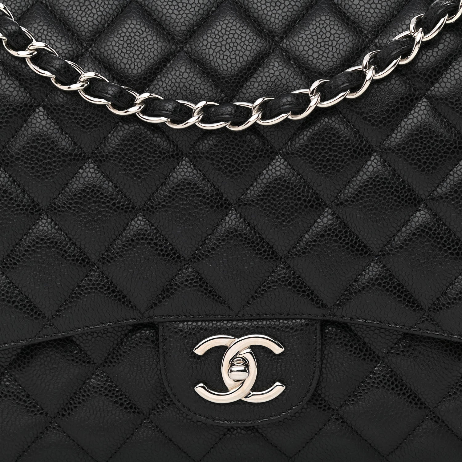 Chanel Caviar Quilted Maxi Double Flap Black 8 of 10