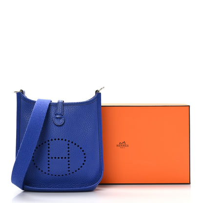 Hermes Taurillon Clemence Evelyne TPM Bleu Electrique 9 of 9